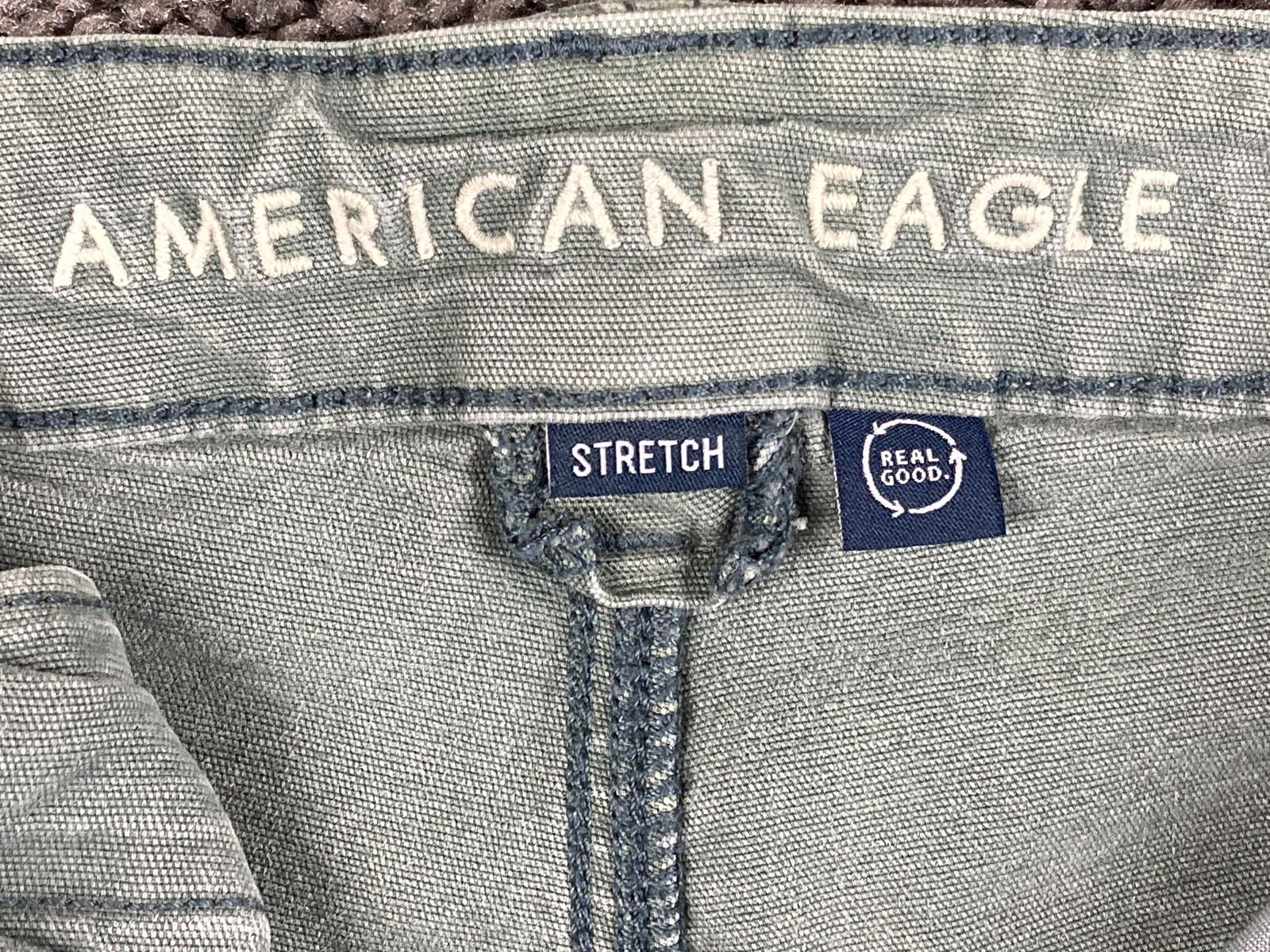 American Eagle Next Level Stretch Cargo Pants Womens Sage Green Soft Sz 2