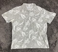 Columbia Thistledown Hills Polo Shirt Mens Gray White Floral Palm Leaf Cotton XL