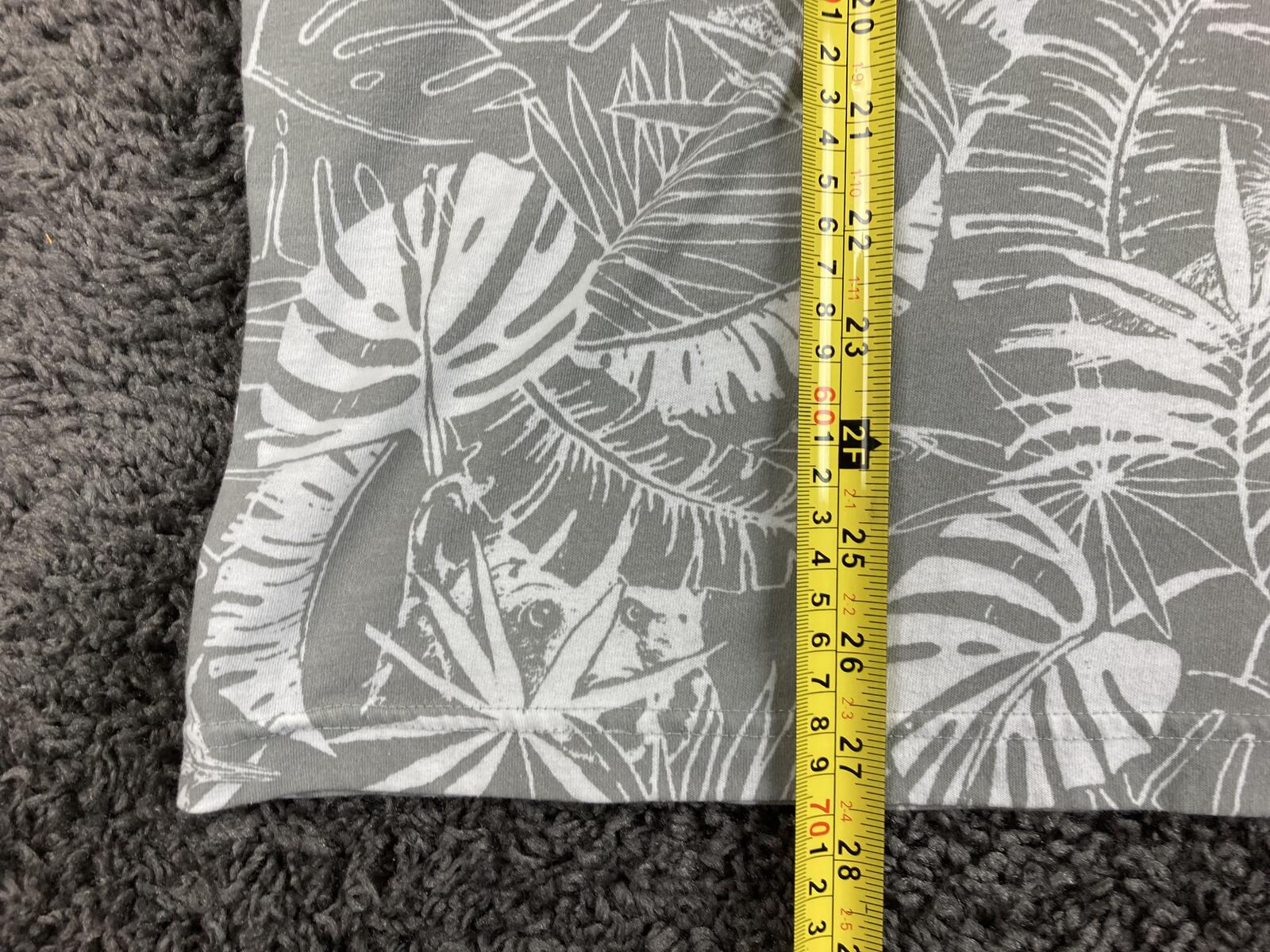 Columbia Thistledown Hills Polo Shirt Mens Gray White Floral Palm Leaf Cotton XL