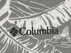 Columbia Thistledown Hills Polo Shirt Mens Gray White Floral Palm Leaf Cotton XL