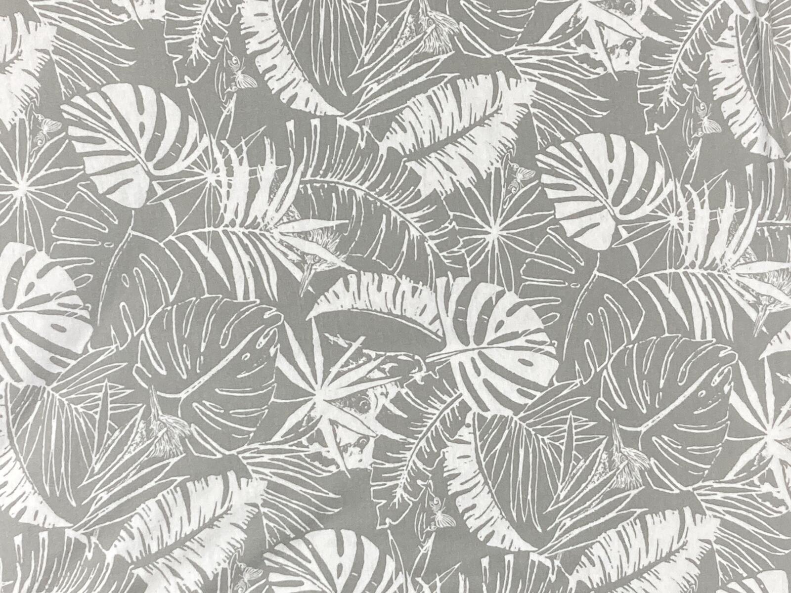 Columbia Thistledown Hills Polo Shirt Mens Gray White Floral Palm Leaf Cotton XL