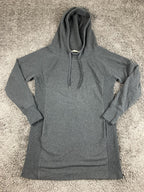 Earth Yoga Gray Organic Cotton Blend Hoodie Tunic Women's Longline Pullover XL