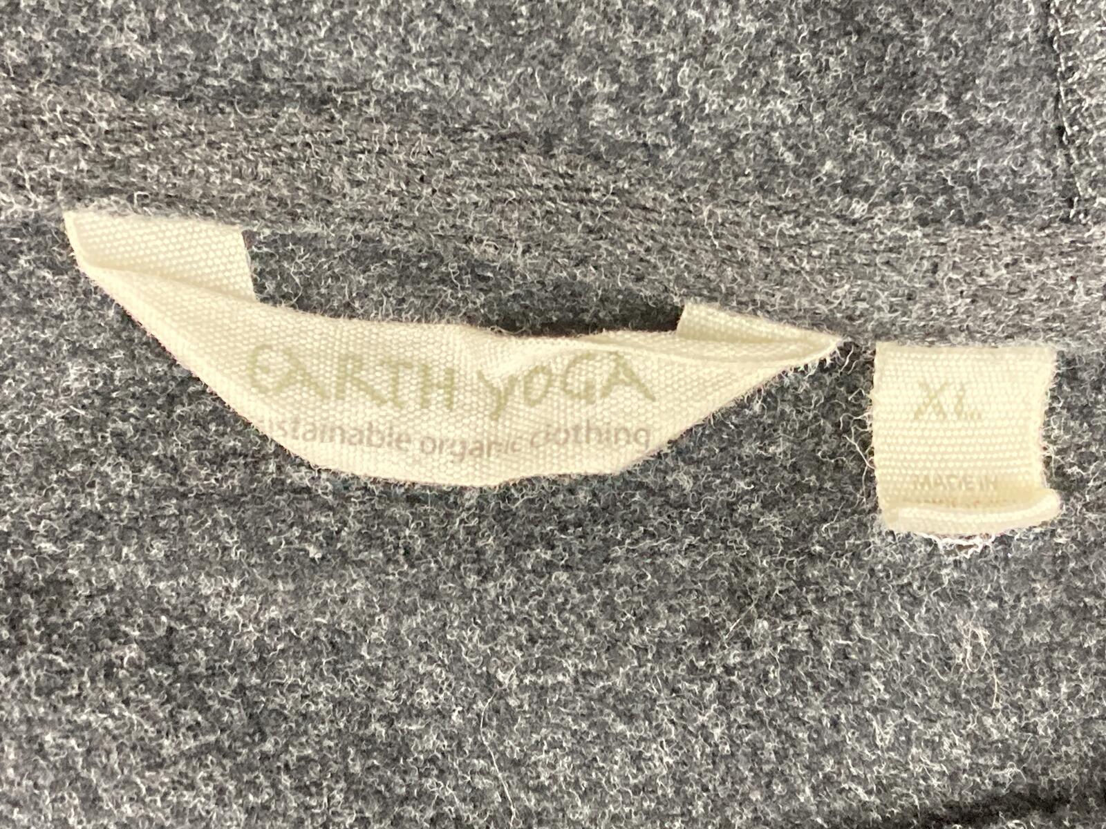 Earth Yoga Gray Organic Cotton Blend Hoodie Tunic Women's Longline Pullover XL