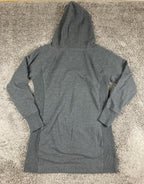 Earth Yoga Gray Organic Cotton Blend Hoodie Tunic Women's Longline Pullover XL