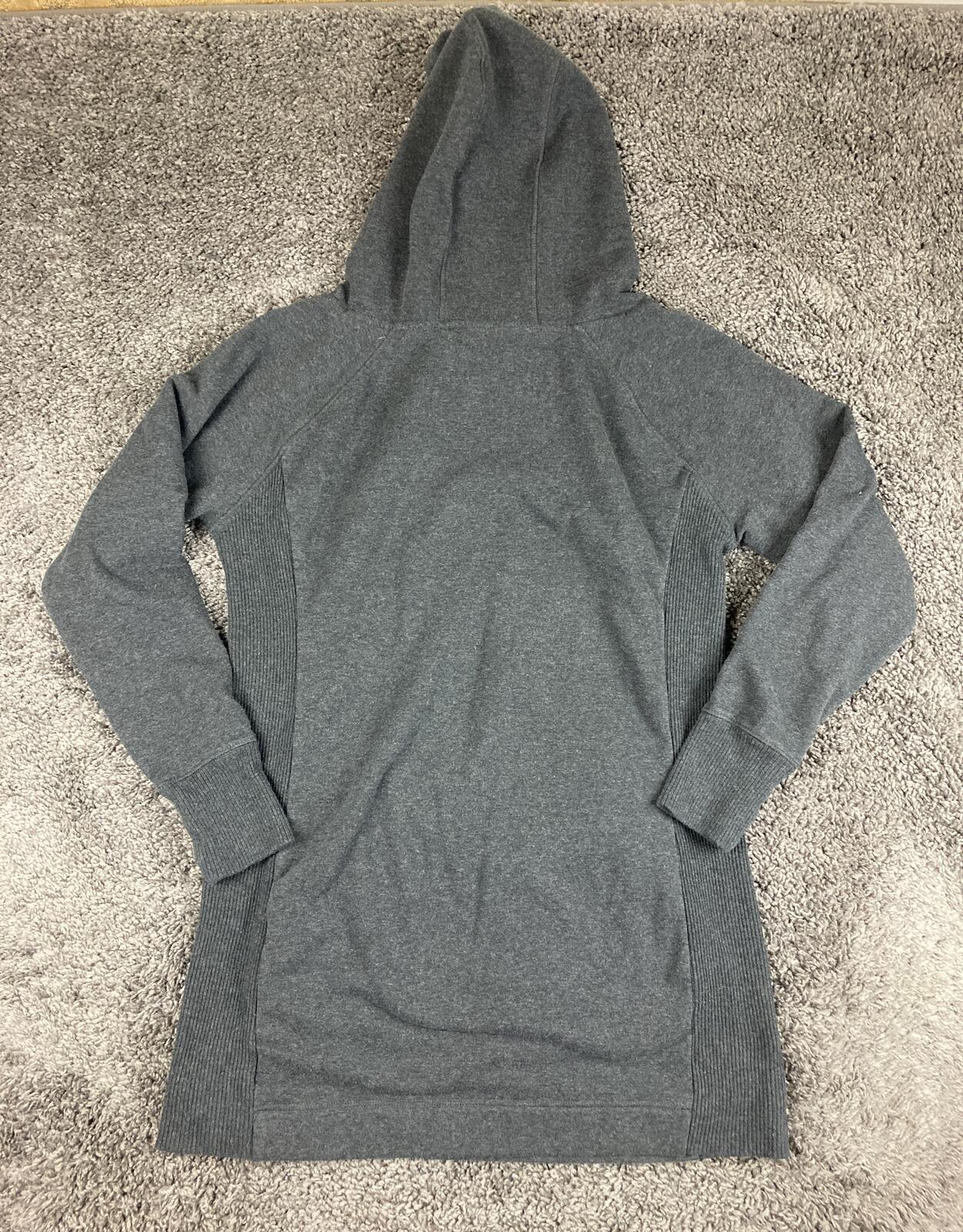 Earth Yoga Gray Organic Cotton Blend Hoodie Tunic Women's Longline Pullover XL