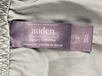 Auden Luxury Collection Satin Pajama Pants Sage Green Wide Leg Sleepwear Sz M