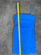 Alice & Olivia French Blue Fifi Mini Dress Spaghetti Strap Zip Back Size 0