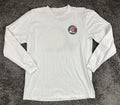 Quiksilver Mens Long Sleeve Graphic T-Shirt XL White Cotton Palm Tree Wave 1401