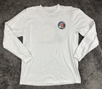 Quiksilver Mens Long Sleeve Graphic T-Shirt XL White Cotton Palm Tree Wave 1401