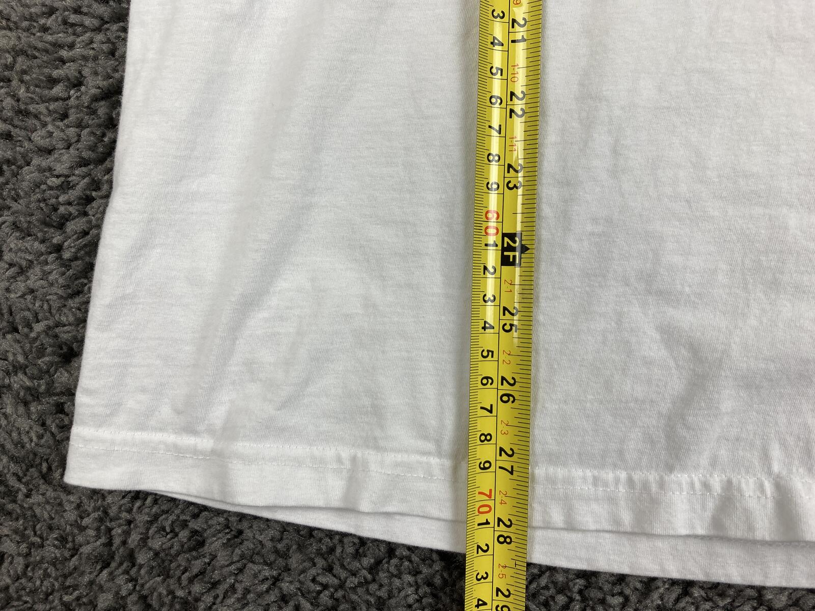 Quiksilver Mens Long Sleeve Graphic T-Shirt XL White Cotton Palm Tree Wave 1401