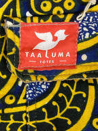 Taaluma Ivory Coast Tote Backpack Blue Yellow Burlap Size 17x13x6