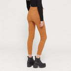 Urban Outfitters Neve Belted High-Waisted Cigarette Pant Yellow Plaid Womens 6