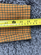 Urban Outfitters Neve Belted High-Waisted Cigarette Pant Yellow Plaid Womens 6