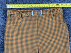 Urban Outfitters Neve Belted High-Waisted Cigarette Pant Yellow Plaid Womens 6