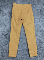 Urban Outfitters Neve Belted High-Waisted Cigarette Pant Yellow Plaid Womens 6