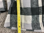 Ellen Reyes Women's Fleece Jacket Buffalo Plaid Shawl Collar Buckle Coat Size S