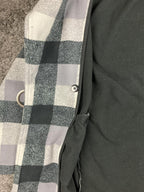 Ellen Reyes Women's Fleece Jacket Buffalo Plaid Shawl Collar Buckle Coat Size S