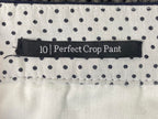 Talbots Perfect Crop Pant Women’s 10 Navy Cotton Stretch Button Hem Tabs