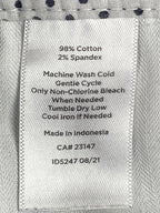 Talbots Perfect Crop Pant Women’s 10 Navy Cotton Stretch Button Hem Tabs