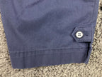 Talbots Perfect Crop Pant Women’s 10 Navy Cotton Stretch Button Hem Tabs