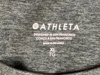 Athleta Uptempo Top Grey Heathered Long Sleeve Thumbhole Yoga Workout Shirt XL