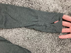 Athleta Uptempo Top Grey Heathered Long Sleeve Thumbhole Yoga Workout Shirt XL