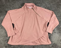 Athleta Cozy Karma Asymmetrical Pullover Pink 1/4 Zip Sweatshirt Thumbhole Sz 3X