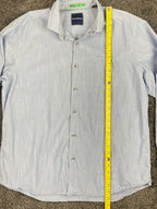 Tommy Bahama Mens Long Sleeve Button Front Shirt Size XL Blue White Stripe