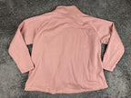 Athleta Cozy Karma Asymmetrical Pullover Pink 1/4 Zip Sweatshirt Thumbhole Sz 3X
