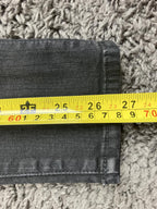 MOTHER The Swooner Ankle Jeans Black High Rise Skinny Stretch Denim USA Made 25