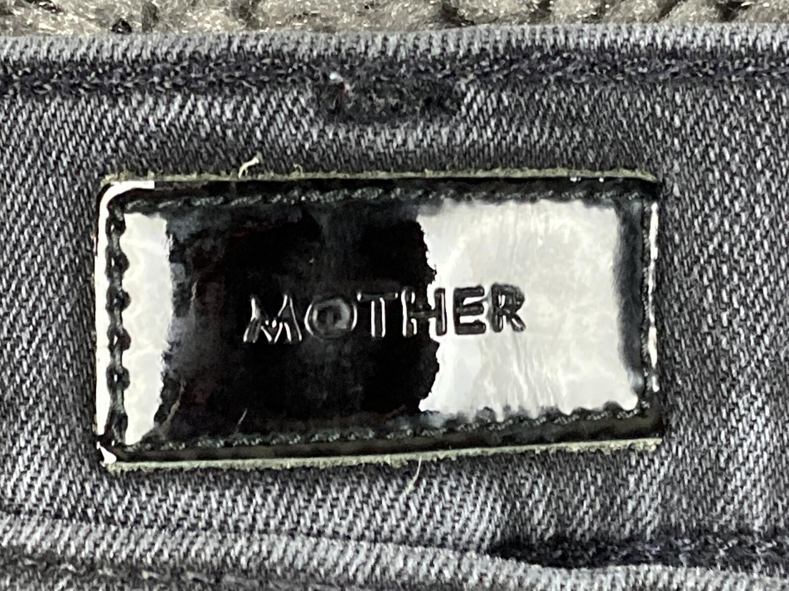MOTHER The Swooner Ankle Jeans Black High Rise Skinny Stretch Denim USA Made 25