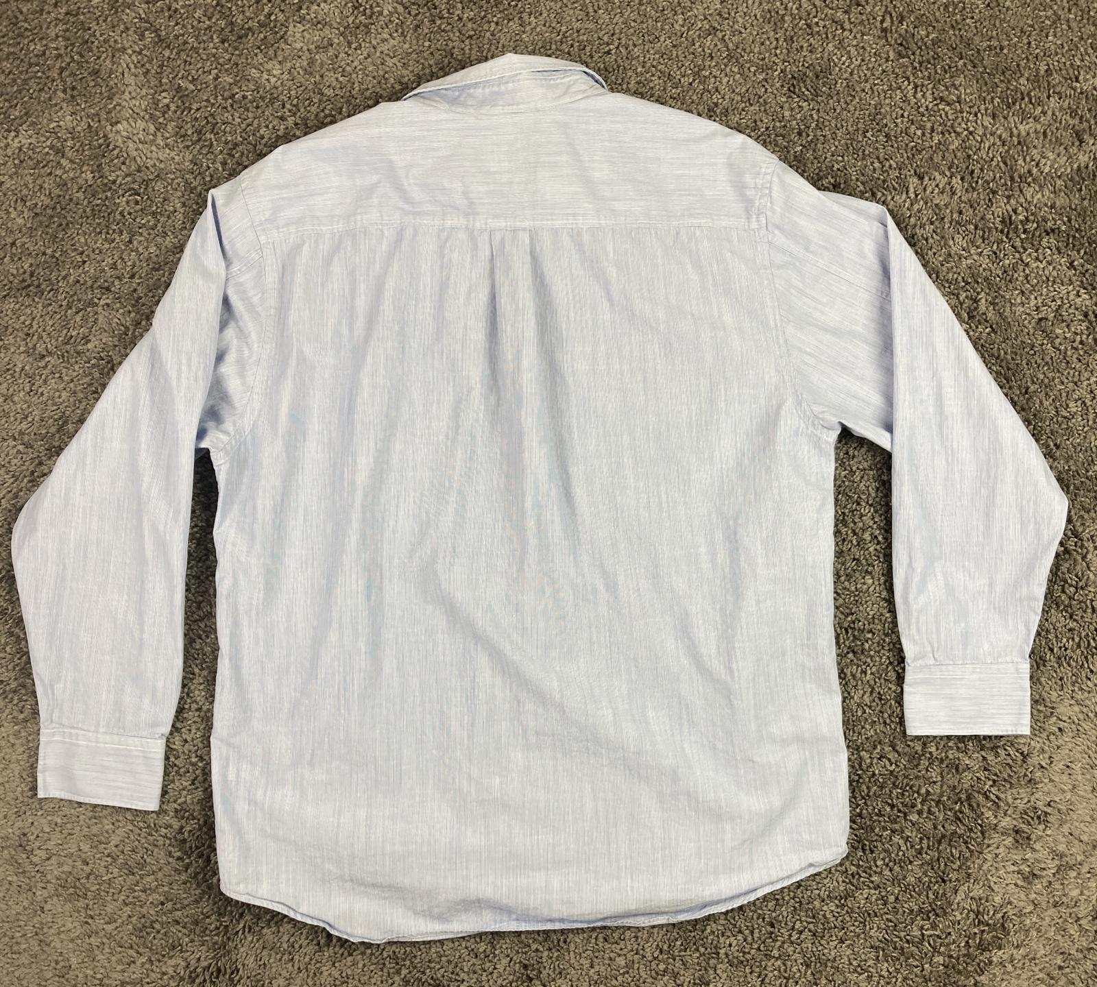 Tommy Bahama Mens Long Sleeve Button Front Shirt Size XL Blue White Stripe