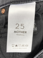 MOTHER The Swooner Ankle Jeans Black High Rise Skinny Stretch Denim USA Made 25