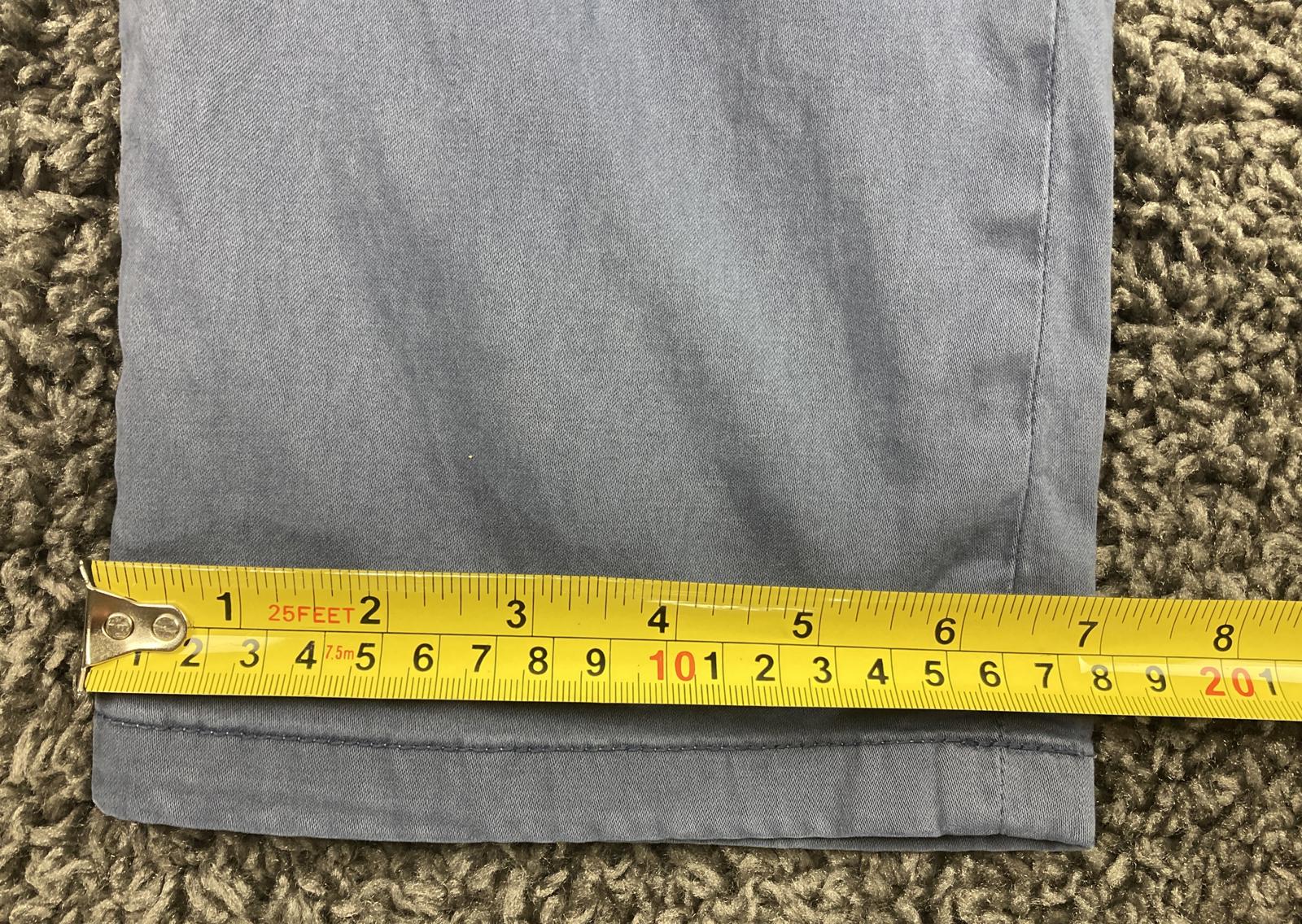 Wolf vs Goat Mens 33x34 Blue Tencel Stretch Chino Pants Made in Italy