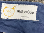 Wolf vs Goat Mens 33x34 Blue Tencel Stretch Chino Pants Made in Italy