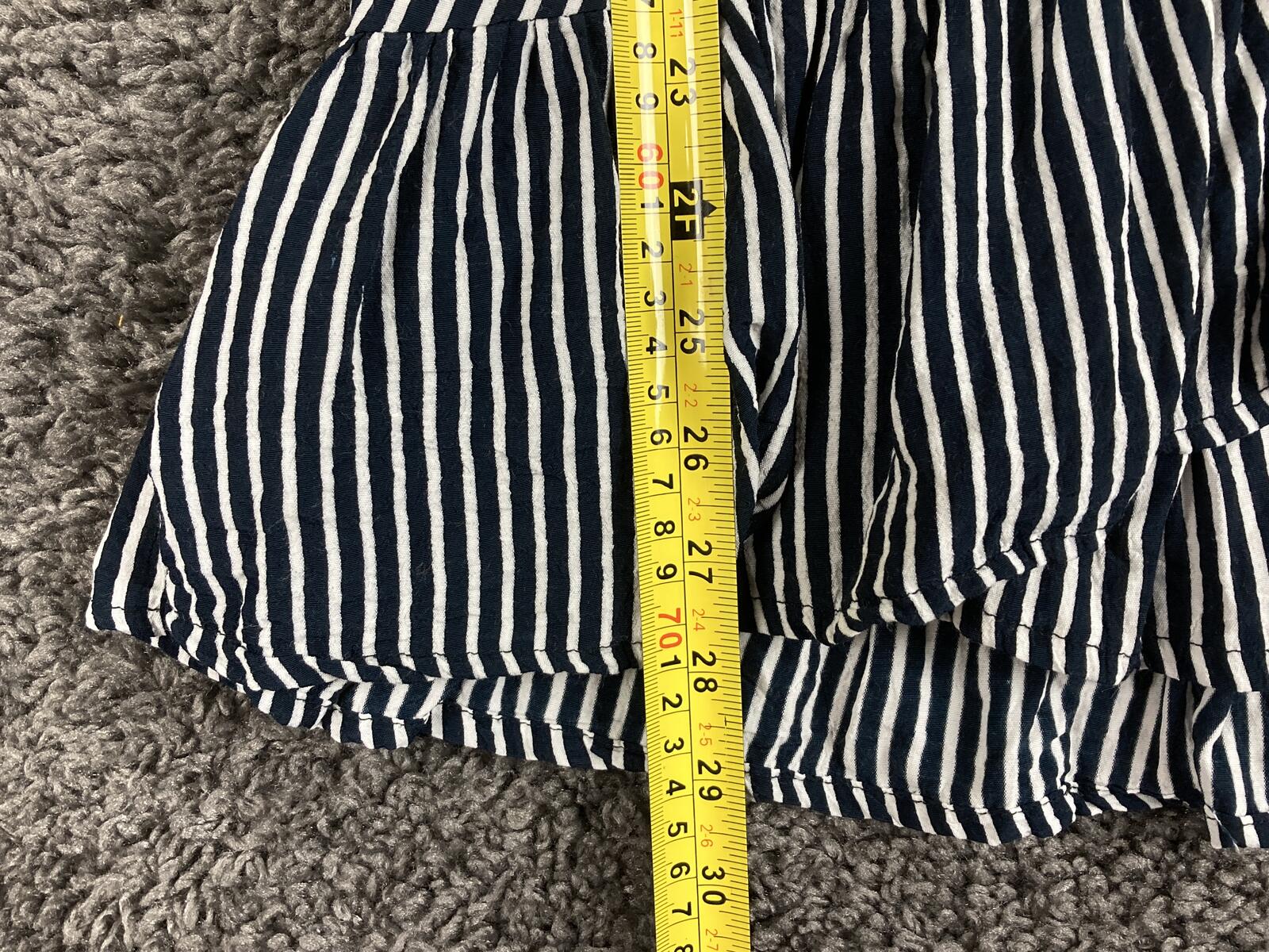 Faithfull The Brand Icaria Dress Women's Navy Maison Stripe Mini Size 2