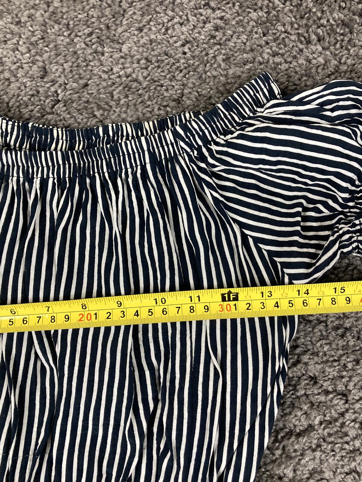 Faithfull The Brand Icaria Dress Women's Navy Maison Stripe Mini Size 2