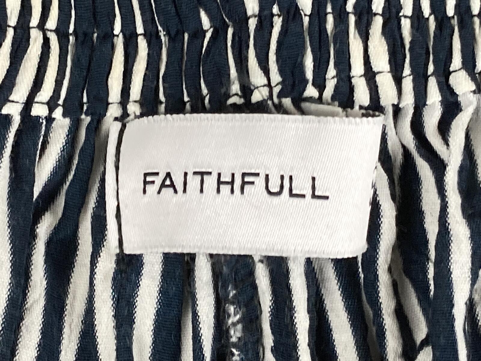 Faithfull The Brand Icaria Dress Women's Navy Maison Stripe Mini Size 2
