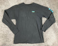 Vans Off The Wall Long Sleeve Shirt Mens Black Gradient Logo Checkerboard Sz M