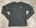 Vans Off The Wall Long Sleeve Shirt Mens Black Gradient Logo Checkerboard Sz M