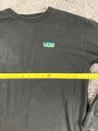 Vans Off The Wall Long Sleeve Shirt Mens Black Gradient Logo Checkerboard Sz M