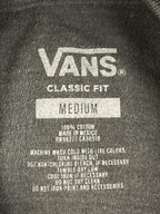 Vans Off The Wall Long Sleeve Shirt Mens Black Gradient Logo Checkerboard Sz M