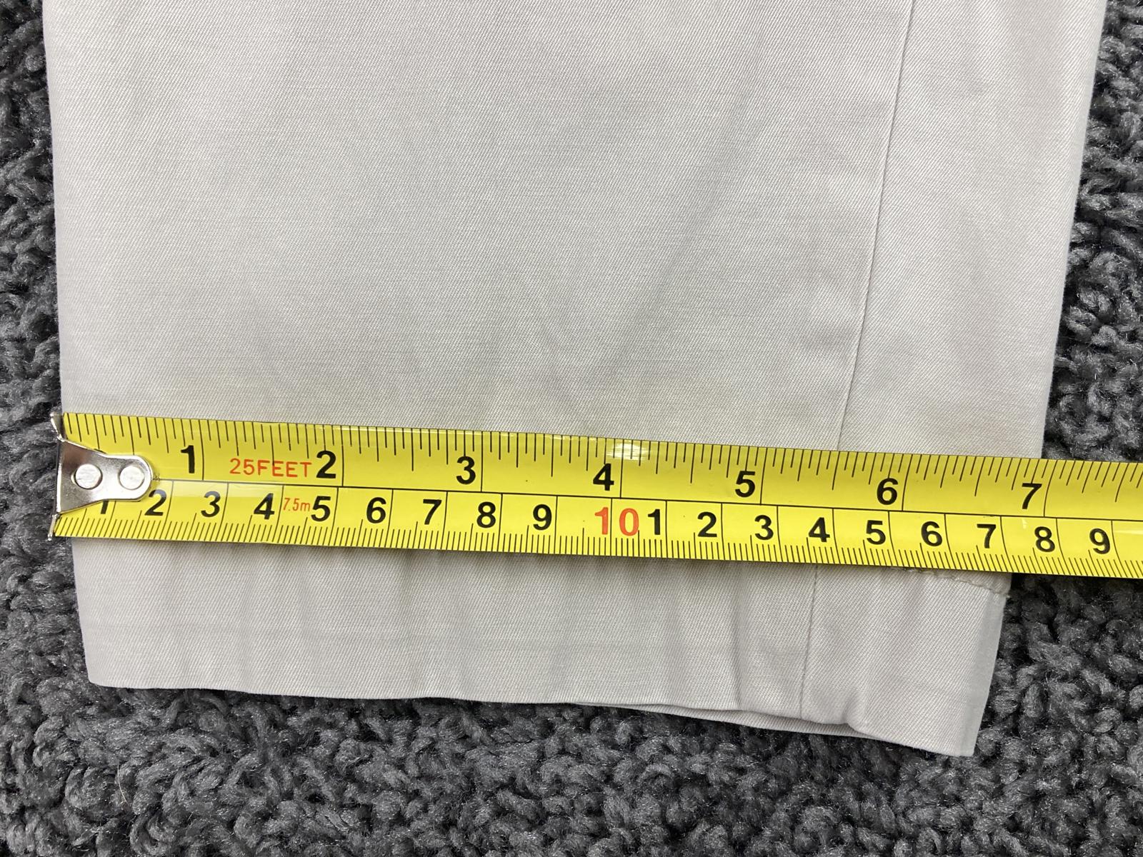 Talbots Perfect Crop Pant Women’s 10 Beige Khaki Button Hem Tabs