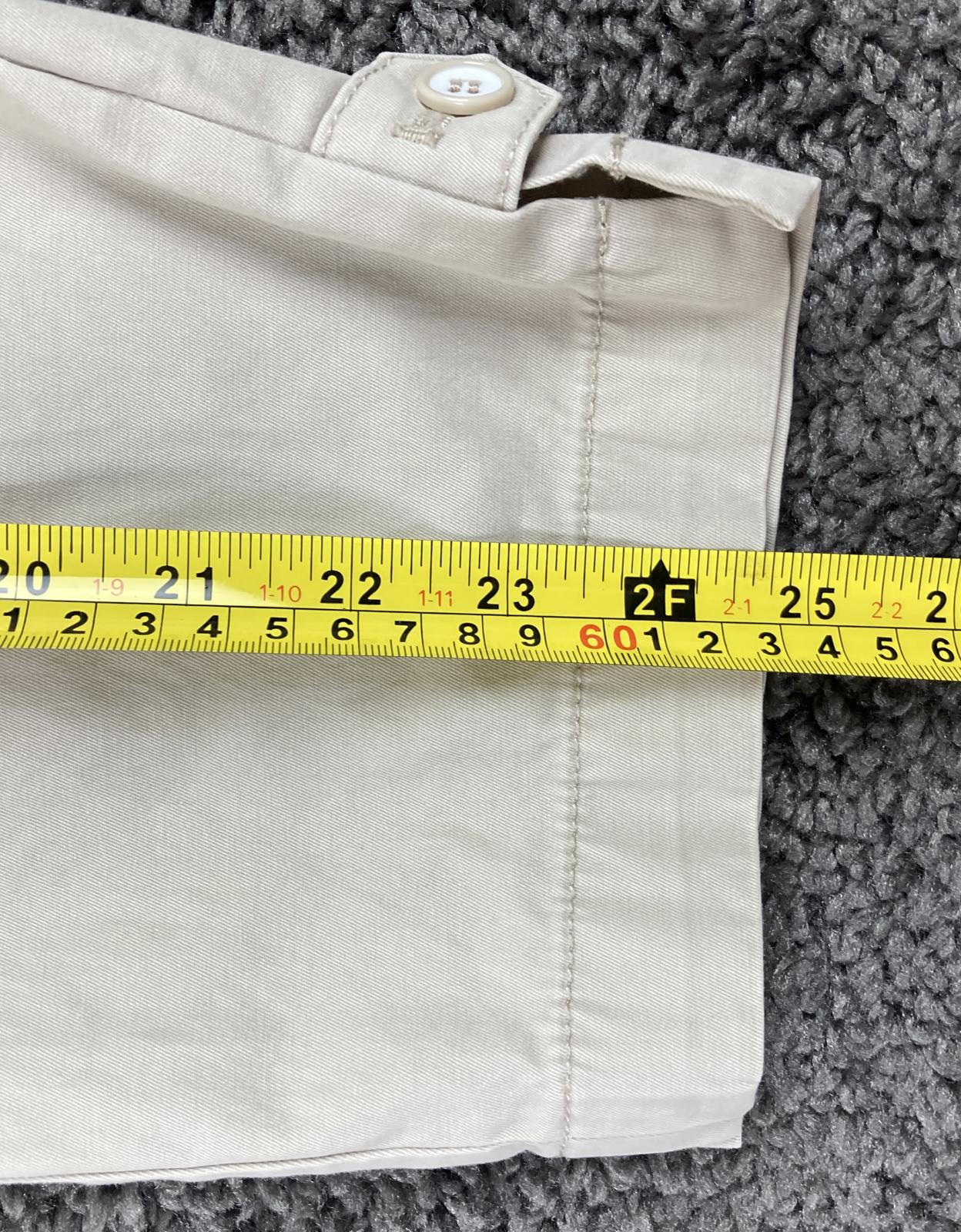 Talbots Perfect Crop Pant Women’s 10 Beige Khaki Button Hem Tabs
