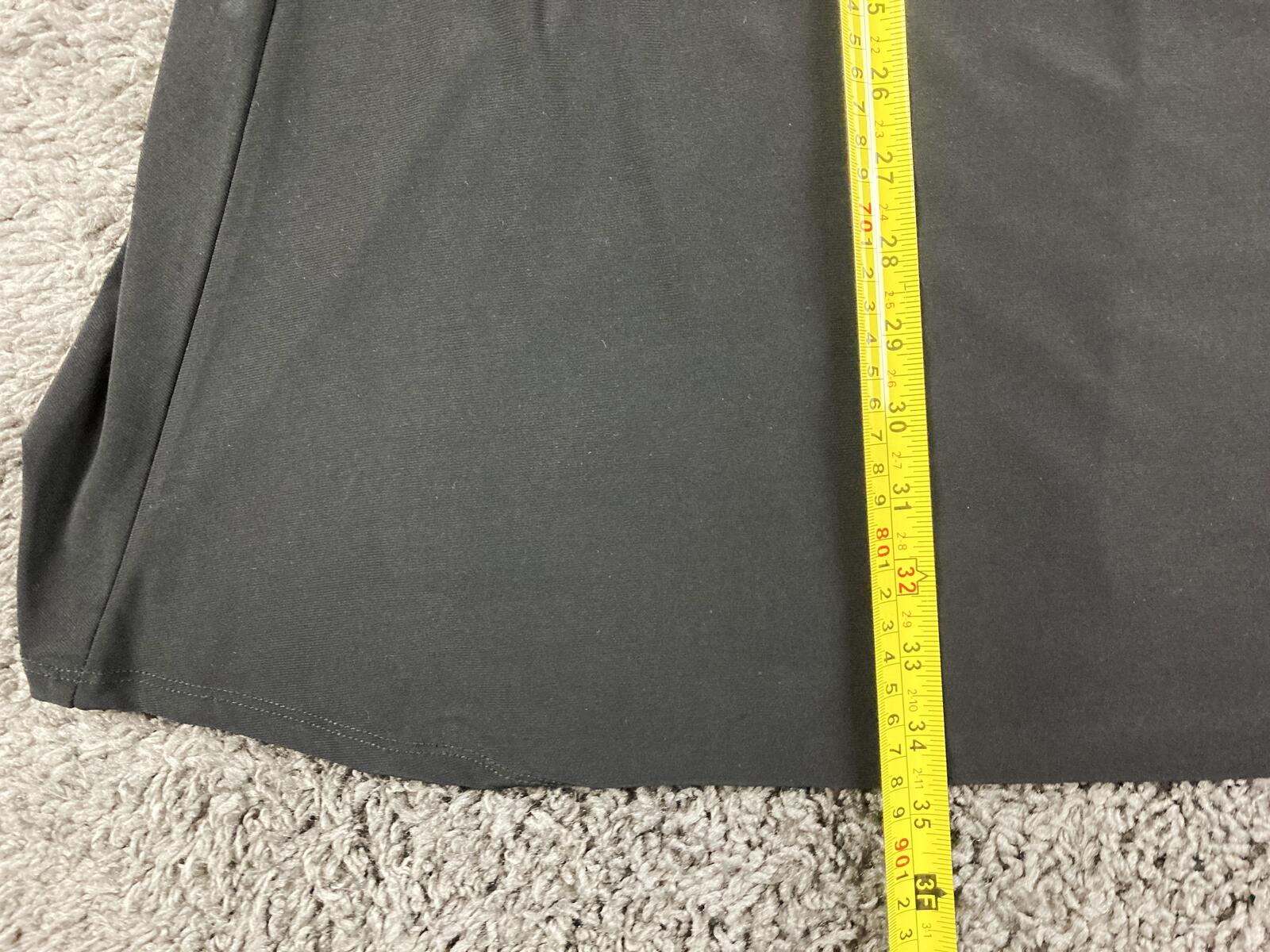 Nina Leonard Black Mesh Stripe Tunic Dress Women's Pockets Short Sleeve Sz L