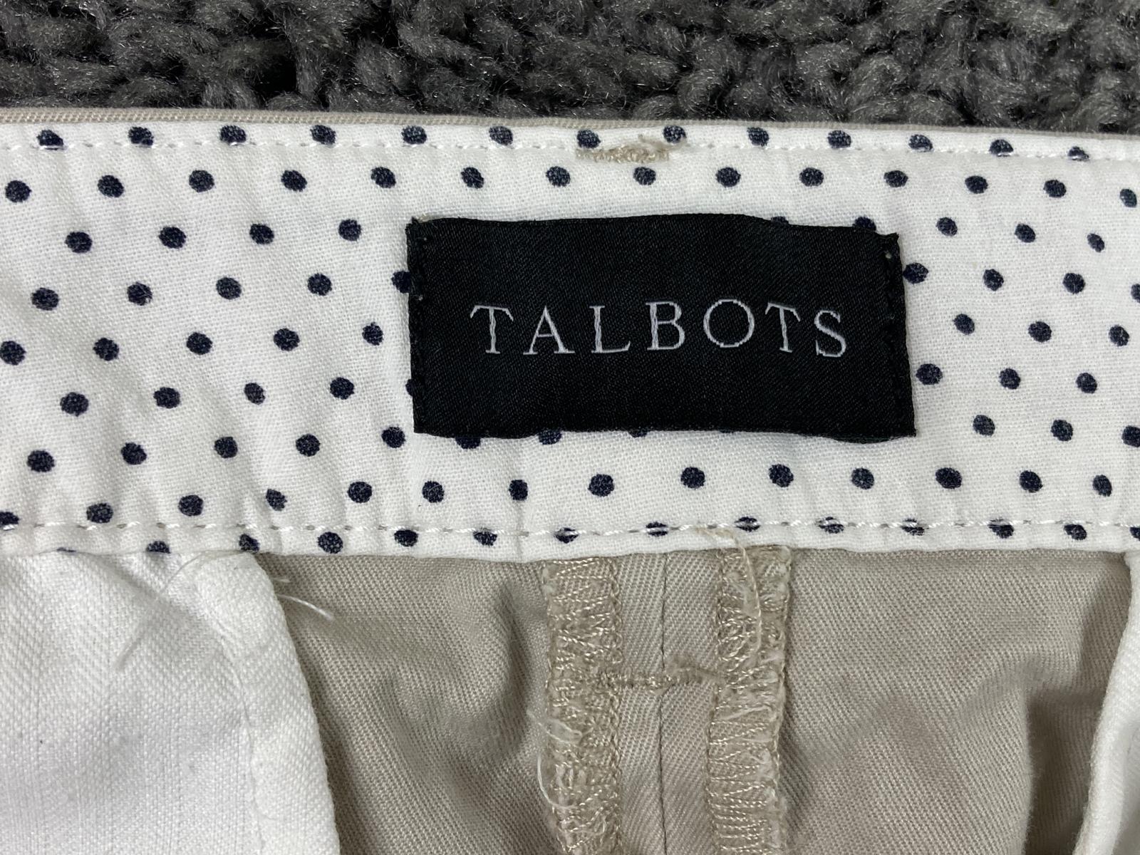 Talbots Perfect Crop Pant Women’s 10 Beige Khaki Button Hem Tabs