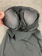 prAna Quinn Dress Black Built In Bra Racerback Ruched Stretch Athleisure Sz L