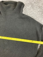 Anthropologie Pilcro Black Textured Cowl Neck Sweater Oversized Ribbed Sz Large