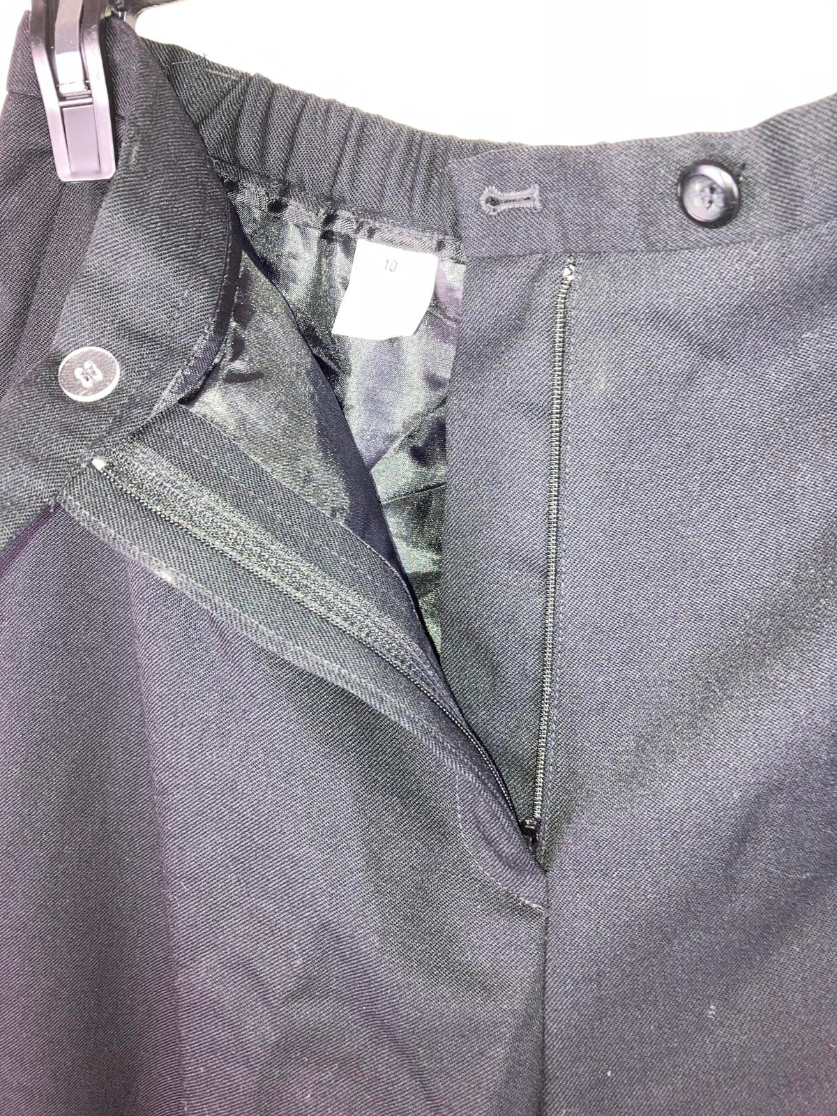 Pendleton 100% Virgin Wool Dress Pants Womens 10P Black Lined Pkts High-Rise
