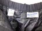 Pendleton 100% Virgin Wool Dress Pants Womens 10P Black Lined Pkts High-Rise